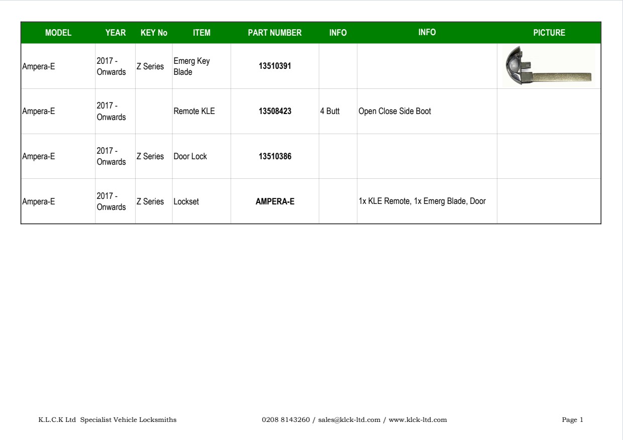 Vauxhall Catalogue Ampera E